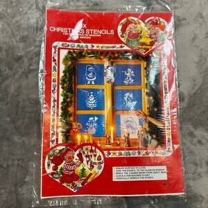 NEW VIntage 6 Christmas Stencils for Snowspray on Windows Mirrors Grand Prix